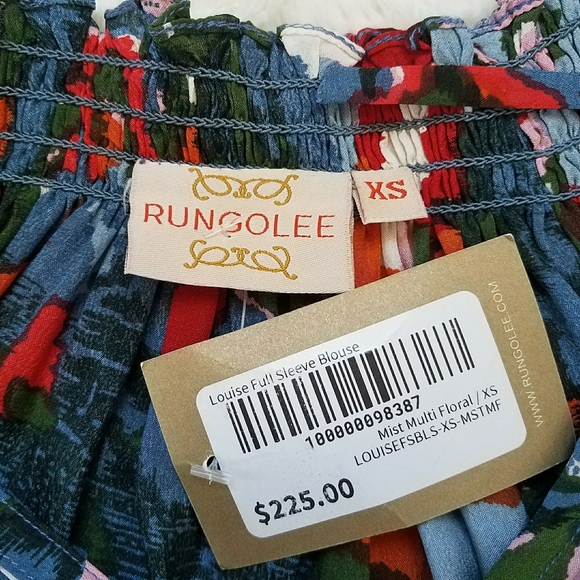 RUNGOLEE Louise Mist Multi Floral Silk Blouse - Picture 6 of 7